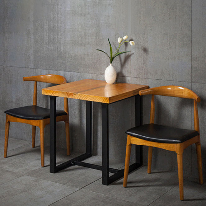 Industrial Solid Wood Dining Table Brown Trestle Dining Table for Dinning Room Clearhalo ' dining_table' 'Dining Tables & Seating' 'Dining Tables' 'furn' 'furn_dining_table' 'Furniture' 'furniture_dining_table' 'Kitchen & Dining Furniture' 'kitchen&dining_furn' 'kitchen' 'kitchen_dining_table' 3779956