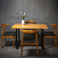 Industrial Solid Wood Dining Table Brown Trestle Dining Table for Dinning Room Clearhalo ' dining_table' 'Dining Tables & Seating' 'Dining Tables' 'furn' 'furn_dining_table' 'Furniture' 'furniture_dining_table' 'Kitchen & Dining Furniture' 'kitchen&dining_furn' 'kitchen' 'kitchen_dining_table' 3779958