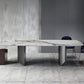 Sintered Stone Modern Rectangle Dining Table White Stone Top Dinette Table for Kitchen 70.9"L x 35.4"W x 29.5"H Without Chairs Clearhalo ' dining_table' 'Dining Tables & Seating' 'Dining Tables' 'furn' 'furn_dining_table' 'Furniture' 'furniture_dining_table' 'Kitchen & Dining Furniture' 'kitchen&dining_furn' 'kitchen' 'kitchen_dining_table' 3779959