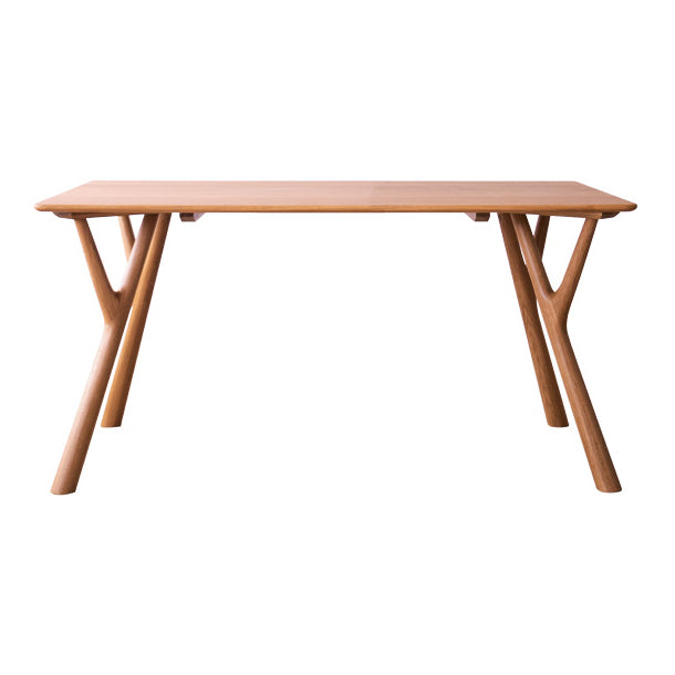 Modern Style Rectangle 4-foot Home Furniture Solid Wood Dining Room Collection Brown 47.2"L x 27.6"W x 29.5"H Without Chairs Clearhalo ' dining_table' 'Dining Tables & Seating' 'Dining Tables' 'furn' 'furn_dining_table' 'Furniture' 'furniture_dining_table' 'Kitchen & Dining Furniture' 'kitchen&dining_furn' 'kitchen' 'kitchen_dining_table' 3779980