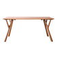Modern Style Rectangle 4-foot Home Furniture Solid Wood Dining Room Collection Brown 55.1"L x 31.5"W x 29.5"H Without Chairs Clearhalo ' dining_table' 'Dining Tables & Seating' 'Dining Tables' 'furn' 'furn_dining_table' 'Furniture' 'furniture_dining_table' 'Kitchen & Dining Furniture' 'kitchen&dining_furn' 'kitchen' 'kitchen_dining_table' 3779981