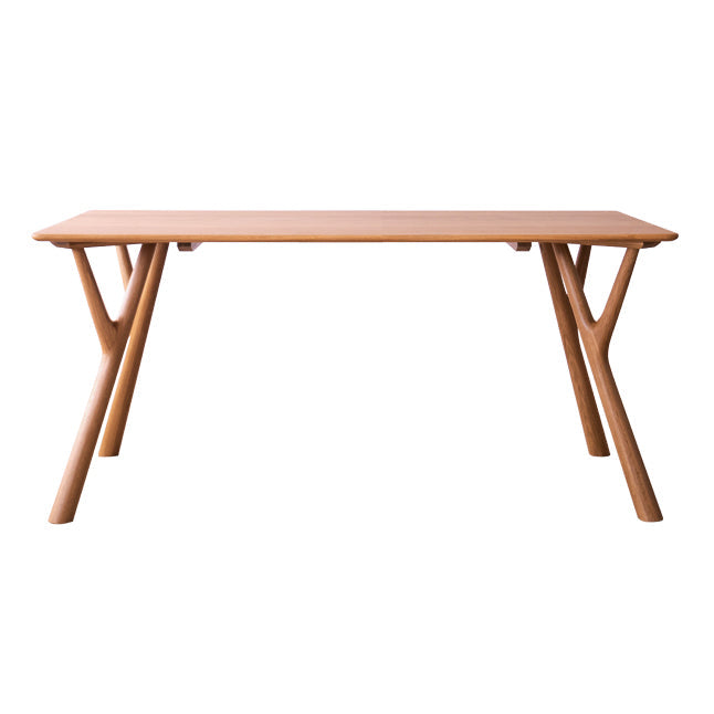 Modern Style Rectangle 4-foot Home Furniture Solid Wood Dining Room Collection Brown 55.1"L x 31.5"W x 29.5"H Without Chairs Clearhalo ' dining_table' 'Dining Tables & Seating' 'Dining Tables' 'furn' 'furn_dining_table' 'Furniture' 'furniture_dining_table' 'Kitchen & Dining Furniture' 'kitchen&dining_furn' 'kitchen' 'kitchen_dining_table' 3779981