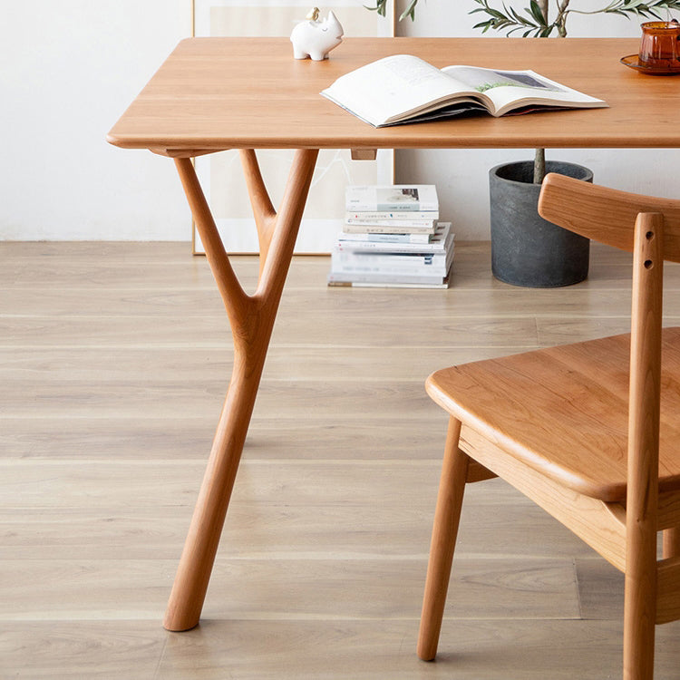 Modern Style Rectangle 4-foot Home Furniture Solid Wood Dining Room Collection Clearhalo ' dining_table' 'Dining Tables & Seating' 'Dining Tables' 'furn' 'furn_dining_table' 'Furniture' 'furniture_dining_table' 'Kitchen & Dining Furniture' 'kitchen&dining_furn' 'kitchen' 'kitchen_dining_table' 3779984