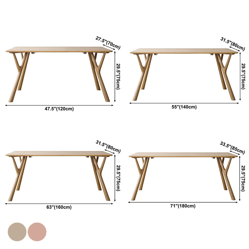 Modern Style Rectangle 4-foot Home Furniture Solid Wood Dining Room Collection Clearhalo ' dining_table' 'Dining Tables & Seating' 'Dining Tables' 'furn' 'furn_dining_table' 'Furniture' 'furniture_dining_table' 'Kitchen & Dining Furniture' 'kitchen&dining_furn' 'kitchen' 'kitchen_dining_table' 3779993