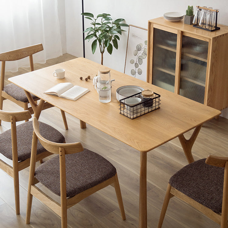 Modern Style Rectangle 4-foot Home Furniture Solid Wood Dining Room Collection Clearhalo ' dining_table' 'Dining Tables & Seating' 'Dining Tables' 'furn' 'furn_dining_table' 'Furniture' 'furniture_dining_table' 'Kitchen & Dining Furniture' 'kitchen&dining_furn' 'kitchen' 'kitchen_dining_table' 3779997