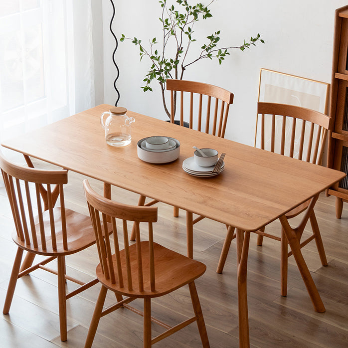 Modern Style Rectangle 4-foot Home Furniture Solid Wood Dining Room Collection Clearhalo ' dining_table' 'Dining Tables & Seating' 'Dining Tables' 'furn' 'furn_dining_table' 'Furniture' 'furniture_dining_table' 'Kitchen & Dining Furniture' 'kitchen&dining_furn' 'kitchen' 'kitchen_dining_table' 3779998