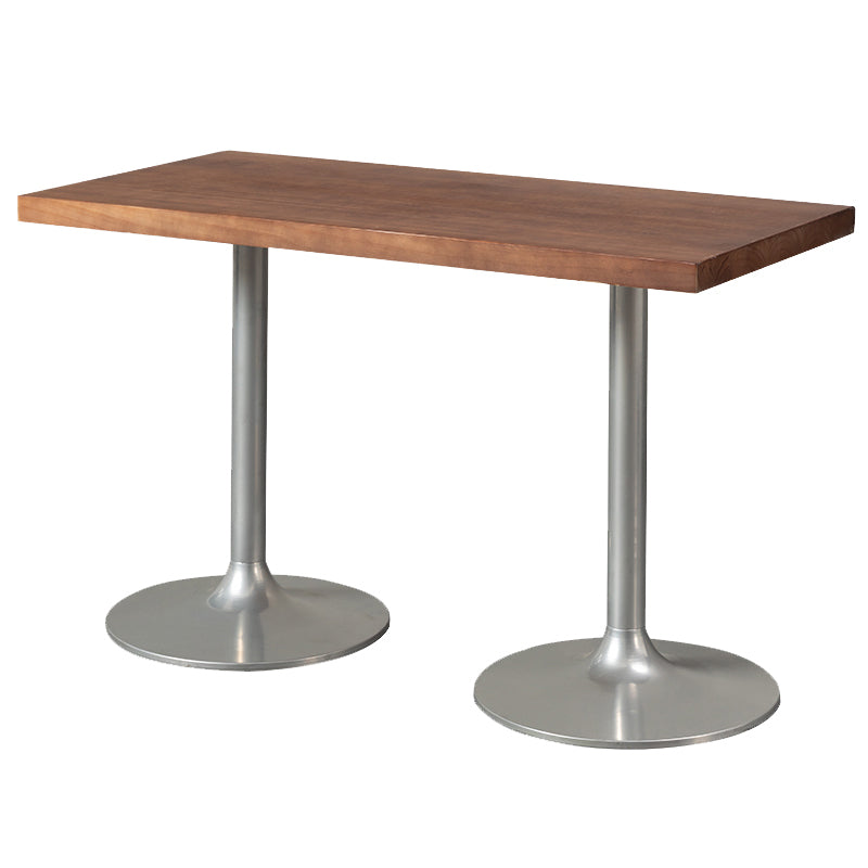 Industrial Dining Room Table Pine Solid Wood Table with Metal Base for Home Kitchen Dinner Silver Without Chairs Clearhalo ' dining_table' 'Dining Tables & Seating' 'Dining Tables' 'furn' 'furn_dining_table' 'Furniture' 'furniture_dining_table' 'Kitchen & Dining Furniture' 'kitchen&dining_furn' 'kitchen' 'kitchen_dining_table' 3780021
