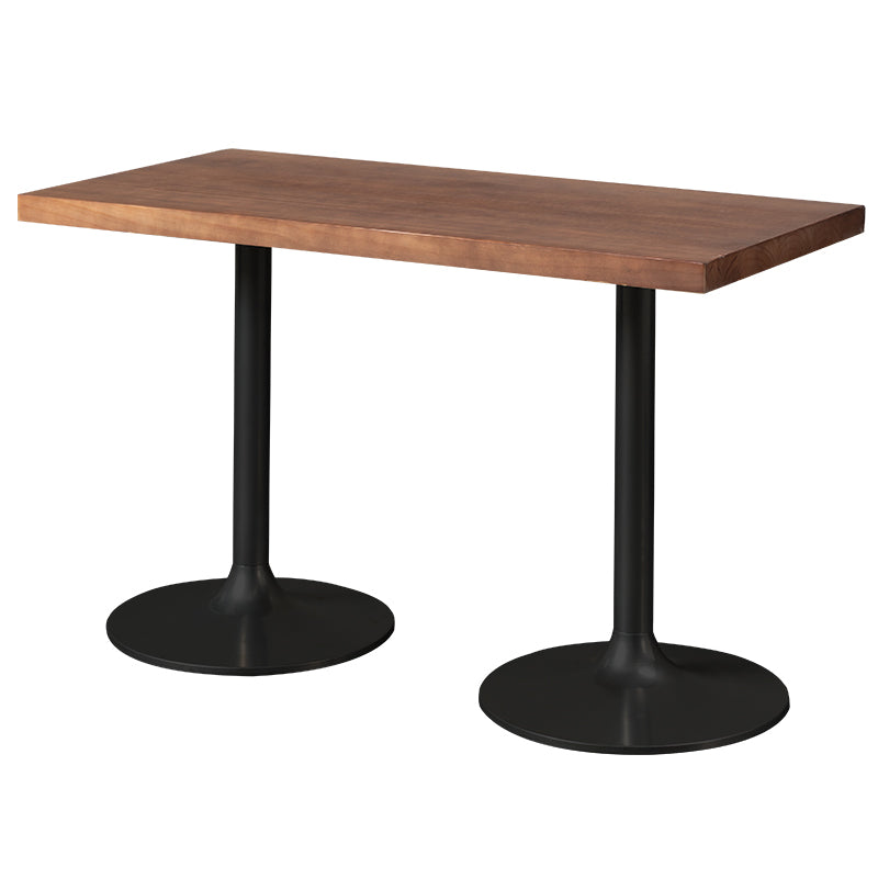 Industrial Dining Room Table Pine Solid Wood Table with Metal Base for Home Kitchen Dinner Black Without Chairs Clearhalo ' dining_table' 'Dining Tables & Seating' 'Dining Tables' 'furn' 'furn_dining_table' 'Furniture' 'furniture_dining_table' 'Kitchen & Dining Furniture' 'kitchen&dining_furn' 'kitchen' 'kitchen_dining_table' 3780022