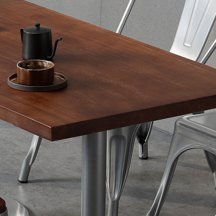 Industrial Dining Room Table Pine Solid Wood Table with Metal Base for Home Kitchen Dinner Clearhalo ' dining_table' 'Dining Tables & Seating' 'Dining Tables' 'furn' 'furn_dining_table' 'Furniture' 'furniture_dining_table' 'Kitchen & Dining Furniture' 'kitchen&dining_furn' 'kitchen' 'kitchen_dining_table' 3780028