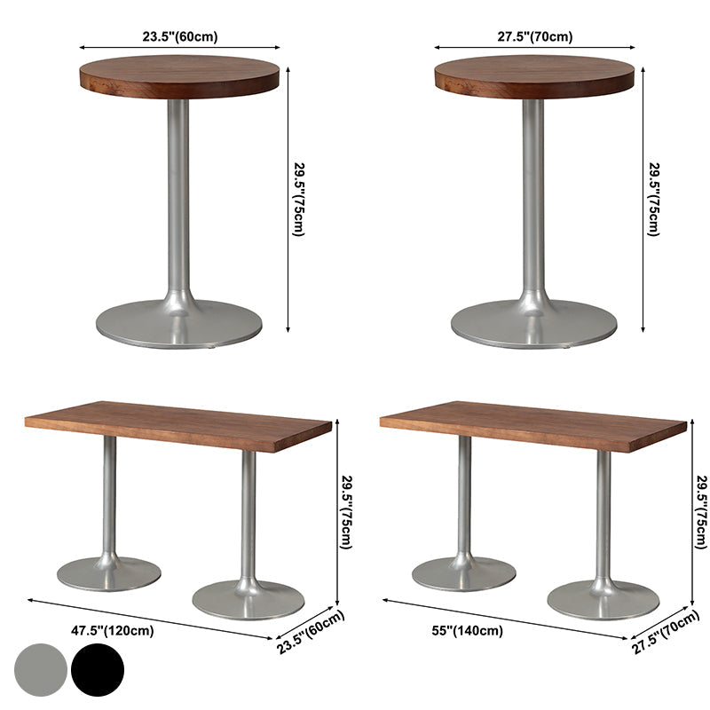 Industrial Dining Room Table Pine Solid Wood Table with Metal Base for Home Kitchen Dinner Clearhalo ' dining_table' 'Dining Tables & Seating' 'Dining Tables' 'furn' 'furn_dining_table' 'Furniture' 'furniture_dining_table' 'Kitchen & Dining Furniture' 'kitchen&dining_furn' 'kitchen' 'kitchen_dining_table' 3780032