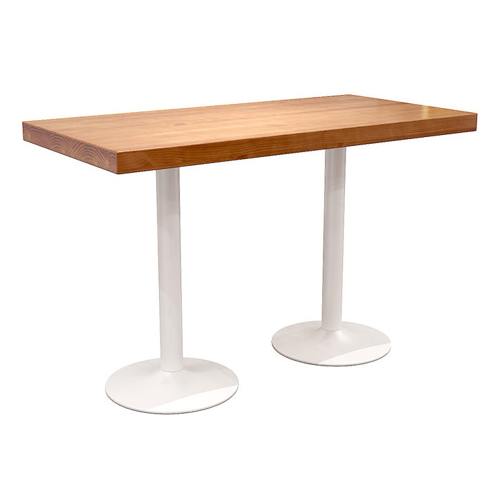 Solid Wood Industrial Style Dining Table Brown Top Table with White Frame for Dinning Room Without Chairs Clearhalo ' dining_table' 'Dining Tables & Seating' 'Dining Tables' 'furn' 'furn_dining_table' 'Furniture' 'furniture_dining_table' 'Kitchen & Dining Furniture' 'kitchen&dining_furn' 'kitchen' 'kitchen_dining_table' 3780038