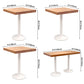 Solid Wood Industrial Style Dining Table Brown Top Table with White Frame for Dinning Room Clearhalo ' dining_table' 'Dining Tables & Seating' 'Dining Tables' 'furn' 'furn_dining_table' 'Furniture' 'furniture_dining_table' 'Kitchen & Dining Furniture' 'kitchen&dining_furn' 'kitchen' 'kitchen_dining_table' 3780044