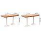 Solid Wood Industrial Style Dining Table Brown Top Table with White Frame for Dinning Room Clearhalo ' dining_table' 'Dining Tables & Seating' 'Dining Tables' 'furn' 'furn_dining_table' 'Furniture' 'furniture_dining_table' 'Kitchen & Dining Furniture' 'kitchen&dining_furn' 'kitchen' 'kitchen_dining_table' 3780045