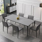 Industrial Standard Rectangle Dining Table Sintered Stone Top Dining Table for Kitchen Clearhalo ' dining_table' 'Dining Tables & Seating' 'Dining Tables' 'Furniture' 'furniture_dining_table' 'Kitchen & Dining Furniture' 'kitchen&dining_furn' 'kitchen' 'kitchen_dining_table' 3780059