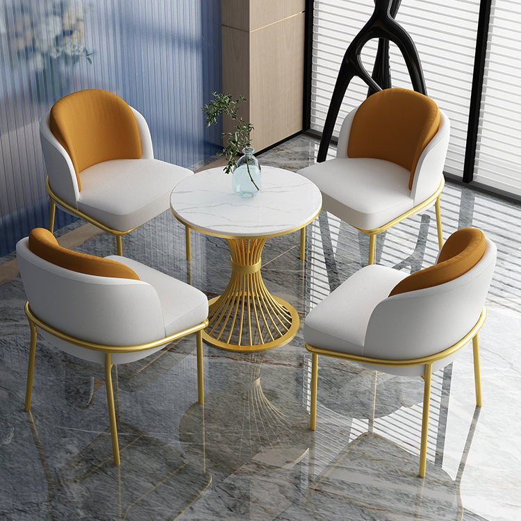 Traditional Luxury Round Dining Table White Sintered Stone Dining Table with Pedestal Base Clearhalo ' dining_table' 'Dining Tables & Seating' 'Dining Tables' 'furn' 'furn_dining_table' 'Furniture' 'furniture_dining_table' 'Kitchen & Dining Furniture' 'kitchen&dining_furn' 'kitchen' 'kitchen_dining_table' 3780067