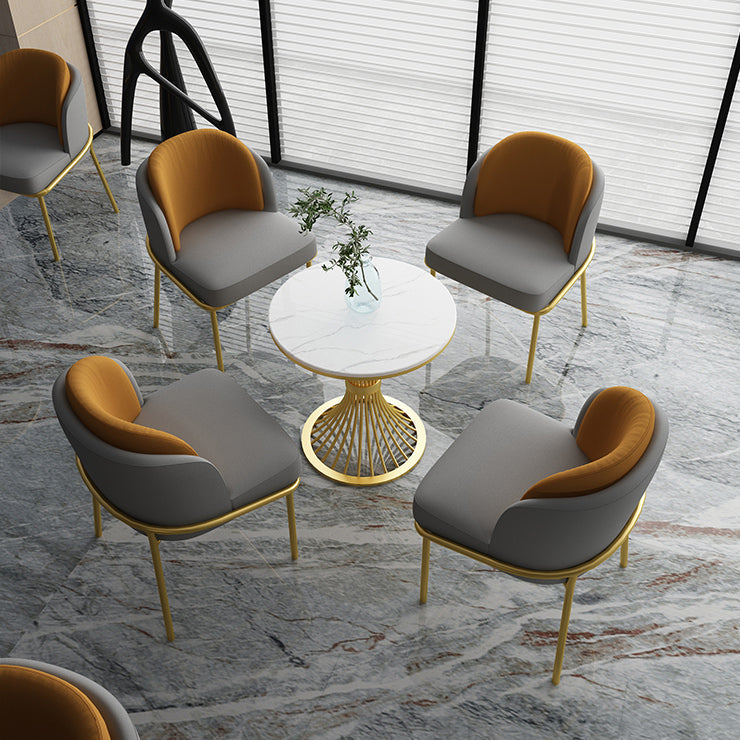 Traditional Luxury Round Dining Table White Sintered Stone Dining Table with Pedestal Base Clearhalo ' dining_table' 'Dining Tables & Seating' 'Dining Tables' 'furn' 'furn_dining_table' 'Furniture' 'furniture_dining_table' 'Kitchen & Dining Furniture' 'kitchen&dining_furn' 'kitchen' 'kitchen_dining_table' 3780070