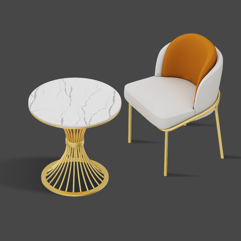 Traditional Luxury Round Dining Table White Sintered Stone Dining Table with Pedestal Base Clearhalo ' dining_table' 'Dining Tables & Seating' 'Dining Tables' 'furn' 'furn_dining_table' 'Furniture' 'furniture_dining_table' 'Kitchen & Dining Furniture' 'kitchen&dining_furn' 'kitchen' 'kitchen_dining_table' 3780075