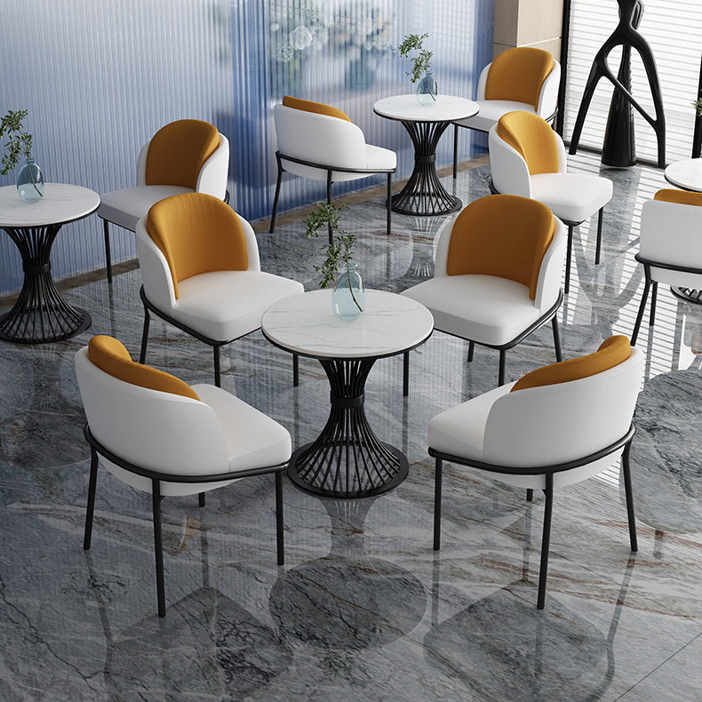 Traditional Luxury Round Dining Table White Sintered Stone Dining Table with Pedestal Base Clearhalo ' dining_table' 'Dining Tables & Seating' 'Dining Tables' 'furn' 'furn_dining_table' 'Furniture' 'furniture_dining_table' 'Kitchen & Dining Furniture' 'kitchen&dining_furn' 'kitchen' 'kitchen_dining_table' 3780078