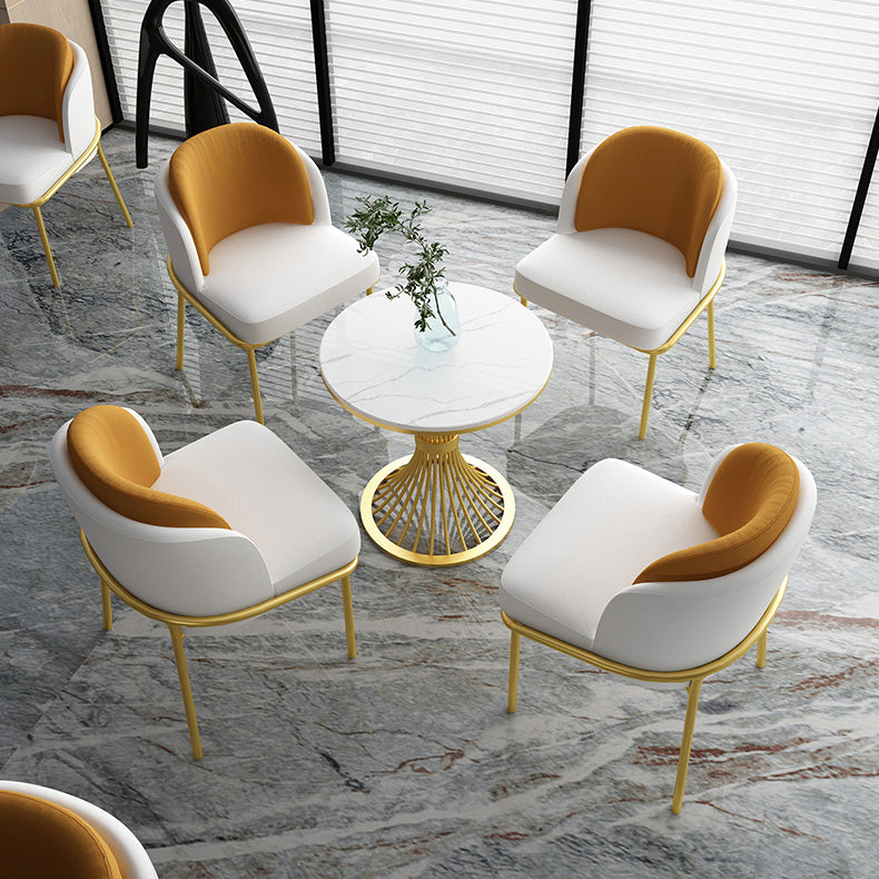 Traditional Luxury Round Dining Table White Sintered Stone Dining Table with Pedestal Base Clearhalo ' dining_table' 'Dining Tables & Seating' 'Dining Tables' 'furn' 'furn_dining_table' 'Furniture' 'furniture_dining_table' 'Kitchen & Dining Furniture' 'kitchen&dining_furn' 'kitchen' 'kitchen_dining_table' 3780079