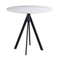 Round Sintered Stone Two-Color Dining Table Simplicity 4 Legs Table for Dining Room White Without Chairs Clearhalo ' dining_table' 'Dining Tables & Seating' 'Dining Tables' 'furn' 'furn_dining_table' 'Furniture' 'furniture_dining_table' 'Kitchen & Dining Furniture' 'kitchen&dining_furn' 'kitchen' 'kitchen_dining_table' 3780081