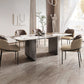 Sintered Stone Modern Rectangle Dining Table White Stone Top Table with Double Pedestal Clearhalo ' dining_table' 'Dining Tables & Seating' 'Dining Tables' 'furn' 'furn_dining_table' 'Furniture' 'furniture_dining_table' 'Kitchen & Dining Furniture' 'kitchen&dining_furn' 'kitchen' 'kitchen_dining_table' 3780113