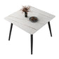 Square Four-Color Dining Table Sintered Stone Table Industrial with 4 Legs White Gold Without Chairs Clearhalo ' dining_table' 'Dining Tables & Seating' 'Dining Tables' 'furn' 'furn_dining_table' 'Furniture' 'furniture_dining_table' 'Kitchen & Dining Furniture' 'kitchen&dining_furn' 'kitchen' 'kitchen_dining_table' 3780120