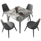Square Four-Color Dining Table Sintered Stone Table Industrial with 4 Legs Clearhalo ' dining_table' 'Dining Tables & Seating' 'Dining Tables' 'furn' 'furn_dining_table' 'Furniture' 'furniture_dining_table' 'Kitchen & Dining Furniture' 'kitchen&dining_furn' 'kitchen' 'kitchen_dining_table' 3780121