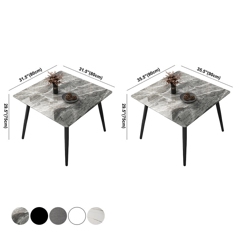 Square Four-Color Dining Table Sintered Stone Table Industrial with 4 Legs Clearhalo ' dining_table' 'Dining Tables & Seating' 'Dining Tables' 'furn' 'furn_dining_table' 'Furniture' 'furniture_dining_table' 'Kitchen & Dining Furniture' 'kitchen&dining_furn' 'kitchen' 'kitchen_dining_table' 3780123