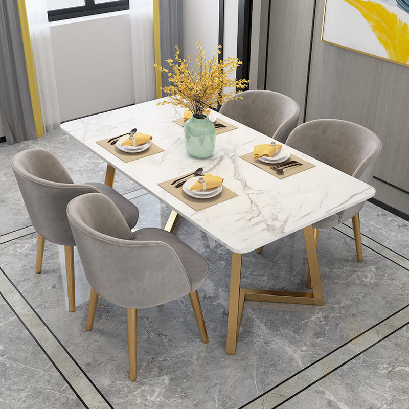 Traditional Luxury Rectangle Dining Site Table Marble Dining Room Home Furniture Clearhalo ' dining_table' 'Dining Tables & Seating' 'Dining Tables' 'furn' 'furn_dining_table' 'Furniture' 'furniture_dining_table' 'Kitchen & Dining Furniture' 'kitchen&dining_furn' 'kitchen' 'kitchen_dining_table' 3780179