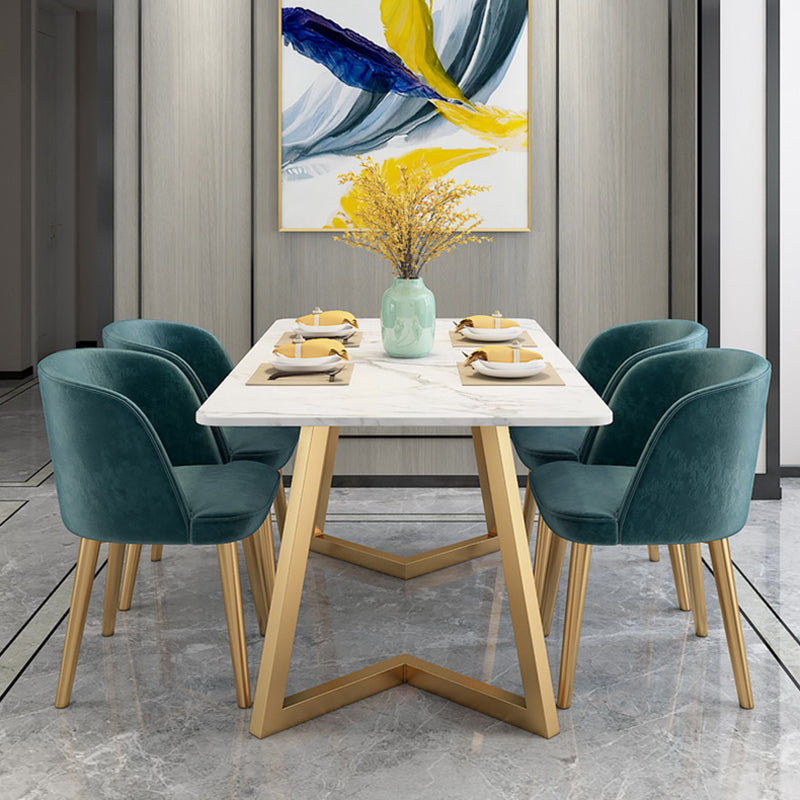 Traditional Luxury Rectangle Dining Site Table Marble Dining Room Home Furniture Clearhalo ' dining_table' 'Dining Tables & Seating' 'Dining Tables' 'furn' 'furn_dining_table' 'Furniture' 'furniture_dining_table' 'Kitchen & Dining Furniture' 'kitchen&dining_furn' 'kitchen' 'kitchen_dining_table' 3780181