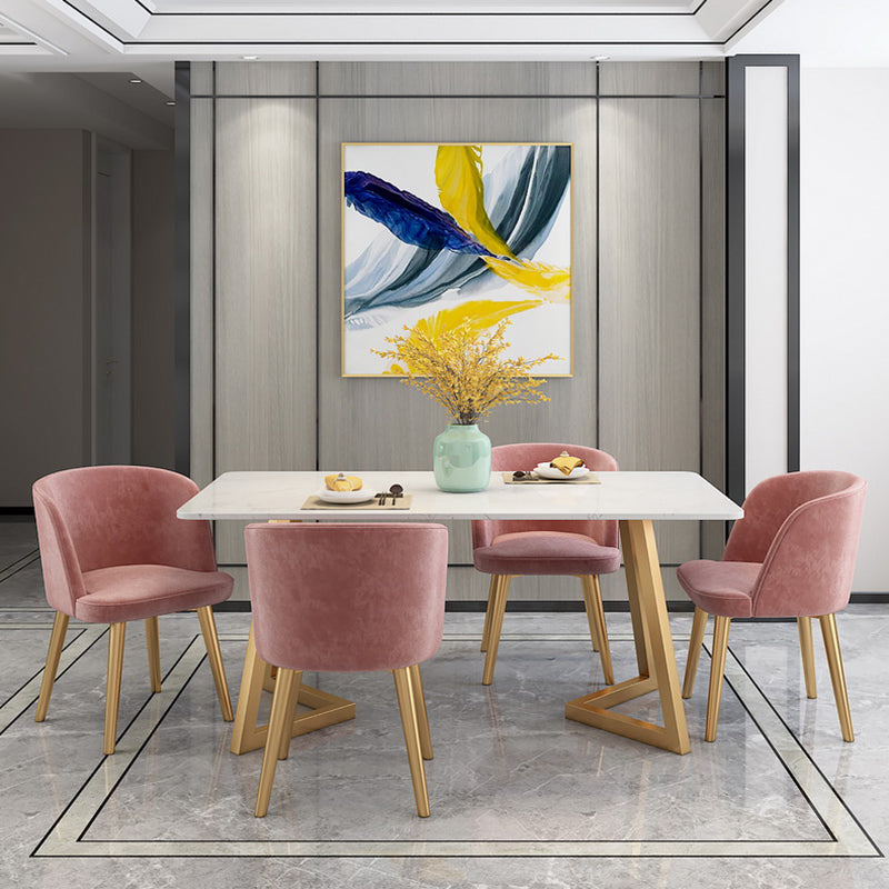 Traditional Luxury Rectangle Dining Site Table Marble Dining Room Home Furniture Clearhalo ' dining_table' 'Dining Tables & Seating' 'Dining Tables' 'furn' 'furn_dining_table' 'Furniture' 'furniture_dining_table' 'Kitchen & Dining Furniture' 'kitchen&dining_furn' 'kitchen' 'kitchen_dining_table' 3780182