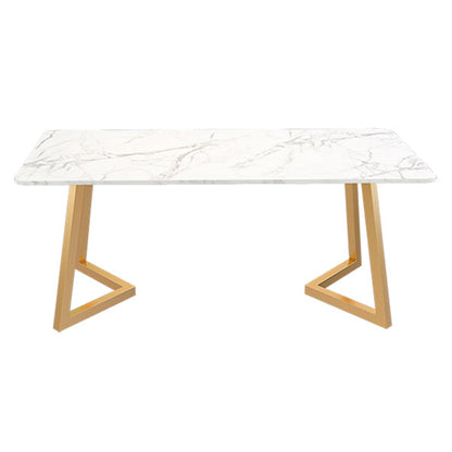 Traditional Luxury Rectangle Dining Site Table Marble Dining Room Home Furniture Without Chairs Clearhalo ' dining_table' 'Dining Tables & Seating' 'Dining Tables' 'furn' 'furn_dining_table' 'Furniture' 'furniture_dining_table' 'Kitchen & Dining Furniture' 'kitchen&dining_furn' 'kitchen' 'kitchen_dining_table' 3780183