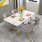 Traditional Luxury Rectangle Dining Site Table Marble Dining Room Home Furniture Clearhalo ' dining_table' 'Dining Tables & Seating' 'Dining Tables' 'furn' 'furn_dining_table' 'Furniture' 'furniture_dining_table' 'Kitchen & Dining Furniture' 'kitchen&dining_furn' 'kitchen' 'kitchen_dining_table' 3780185