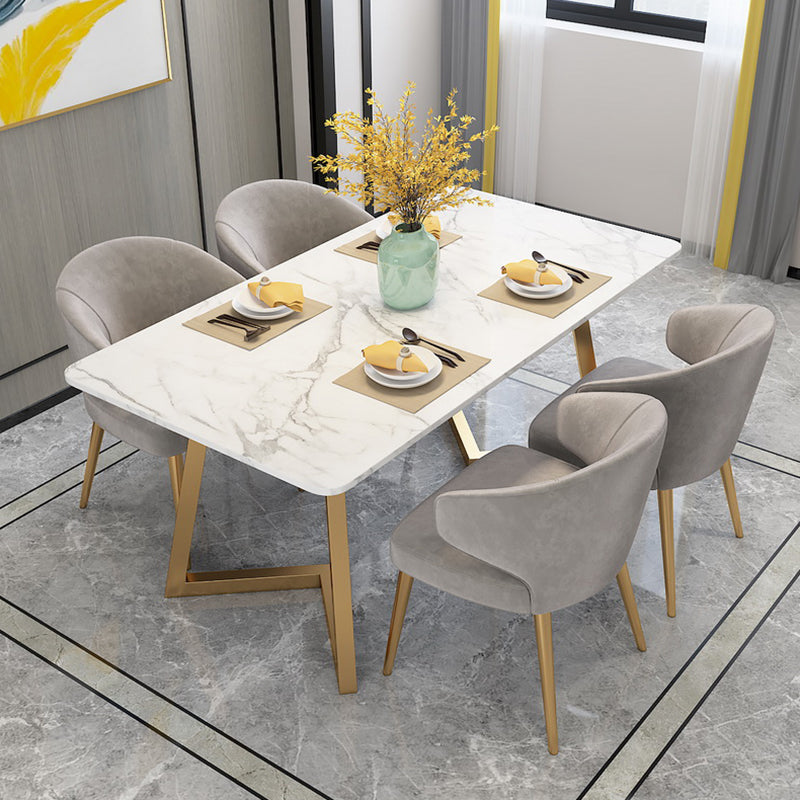 Traditional Luxury Rectangle Dining Site Table Marble Dining Room Home Furniture Clearhalo ' dining_table' 'Dining Tables & Seating' 'Dining Tables' 'furn' 'furn_dining_table' 'Furniture' 'furniture_dining_table' 'Kitchen & Dining Furniture' 'kitchen&dining_furn' 'kitchen' 'kitchen_dining_table' 3780185