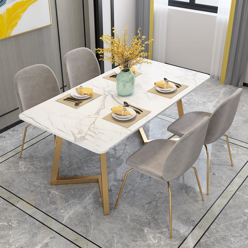Traditional Luxury Rectangle Dining Site Table Marble Dining Room Home Furniture Clearhalo ' dining_table' 'Dining Tables & Seating' 'Dining Tables' 'furn' 'furn_dining_table' 'Furniture' 'furniture_dining_table' 'Kitchen & Dining Furniture' 'kitchen&dining_furn' 'kitchen' 'kitchen_dining_table' 3780190
