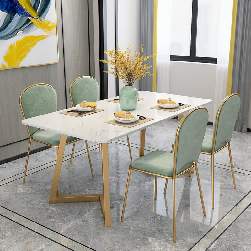 Traditional Luxury Rectangle Dining Site Table Marble Dining Room Home Furniture Clearhalo ' dining_table' 'Dining Tables & Seating' 'Dining Tables' 'furn' 'furn_dining_table' 'Furniture' 'furniture_dining_table' 'Kitchen & Dining Furniture' 'kitchen&dining_furn' 'kitchen' 'kitchen_dining_table' 3780192