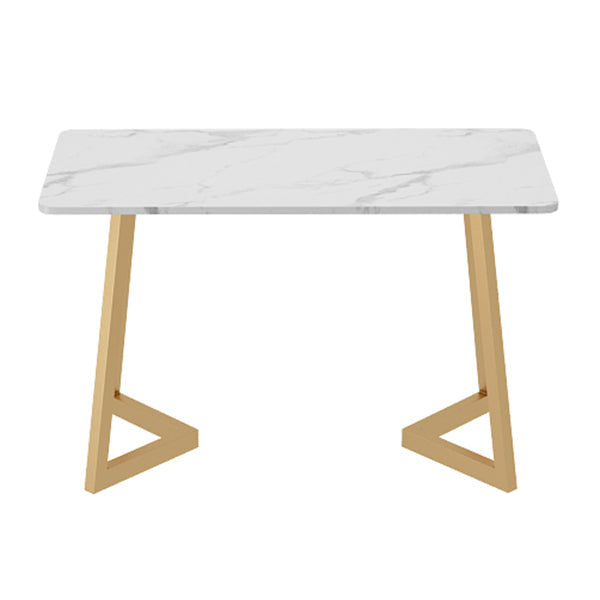 Stone Dining Site Table Traditional Luxury Rectangle Dining Table for Kitchen Home Double Pedestal Without Chairs Clearhalo ' dining_table' 'Dining Tables & Seating' 'Dining Tables' 'furn' 'furn_dining_table' 'Furniture' 'furniture_dining_table' 'Kitchen & Dining Furniture' 'kitchen&dining_furn' 'kitchen' 'kitchen_dining_table' 3780195