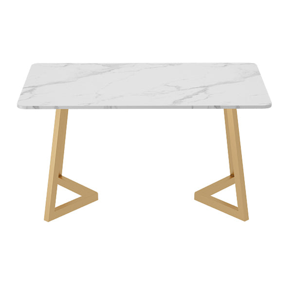 Stone Dining Site Table Traditional Luxury Rectangle Dining Table for Kitchen Home Double Pedestal Without Chairs Clearhalo ' dining_table' 'Dining Tables & Seating' 'Dining Tables' 'furn' 'furn_dining_table' 'Furniture' 'furniture_dining_table' 'Kitchen & Dining Furniture' 'kitchen&dining_furn' 'kitchen' 'kitchen_dining_table' 3780196