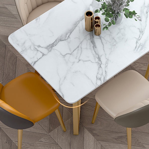 Stone Dining Site Table Traditional Luxury Rectangle Dining Table for Kitchen Home Clearhalo ' dining_table' 'Dining Tables & Seating' 'Dining Tables' 'furn' 'furn_dining_table' 'Furniture' 'furniture_dining_table' 'Kitchen & Dining Furniture' 'kitchen&dining_furn' 'kitchen' 'kitchen_dining_table' 3780204