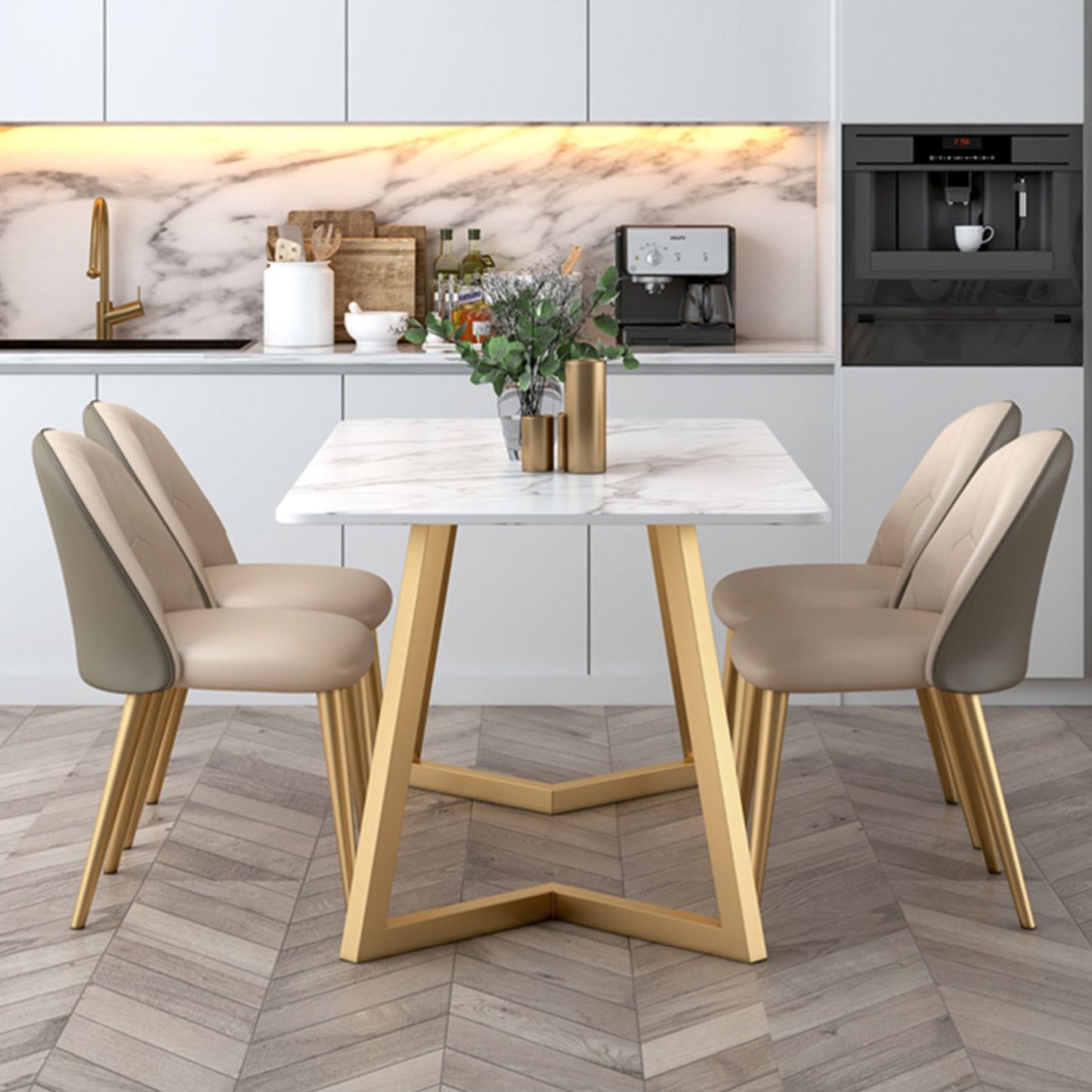Stone Dining Site Table Traditional Luxury Rectangle Dining Table for Kitchen Home Clearhalo ' dining_table' 'Dining Tables & Seating' 'Dining Tables' 'furn' 'furn_dining_table' 'Furniture' 'furniture_dining_table' 'Kitchen & Dining Furniture' 'kitchen&dining_furn' 'kitchen' 'kitchen_dining_table' 3780212