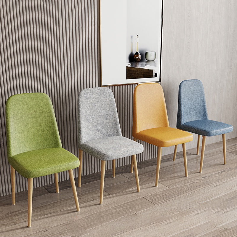 Scandinavian Home Parsons Chair Upholstered Solid Back Metal Dining Room Chair Clearhalo ' kitchen&dining_furn' 'Dining Chairs' 'Dining Tables & Seating' 'dining_chair' 'furn' 'furn_dining_chair' 'Furniture' 'furniture_dining_chair' 'Kitchen & Dining Furniture' 'kitchen' 3780213