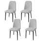Scandinavian Home Parsons Chair Upholstered Solid Back Metal Dining Room Chair Grey 4 Piece Set Black Clearhalo ' kitchen&dining_furn' 'Dining Chairs' 'Dining Tables & Seating' 'dining_chair' 'furn' 'furn_dining_chair' 'Furniture' 'furniture_dining_chair' 'Kitchen & Dining Furniture' 'kitchen' 3780218