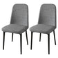 Scandinavian Home Parsons Chair Upholstered Solid Back Metal Dining Room Chair Dark Gray 2 Piece Set Black Clearhalo ' kitchen&dining_furn' 'Dining Chairs' 'Dining Tables & Seating' 'dining_chair' 'furn' 'furn_dining_chair' 'Furniture' 'furniture_dining_chair' 'Kitchen & Dining Furniture' 'kitchen' 3780221
