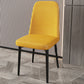 Scandinavian Home Parsons Chair Upholstered Solid Back Metal Dining Room Chair Yellow 1 Piece Black Clearhalo ' kitchen&dining_furn' 'Dining Chairs' 'Dining Tables & Seating' 'dining_chair' 'furn' 'furn_dining_chair' 'Furniture' 'furniture_dining_chair' 'Kitchen & Dining Furniture' 'kitchen' 3780226