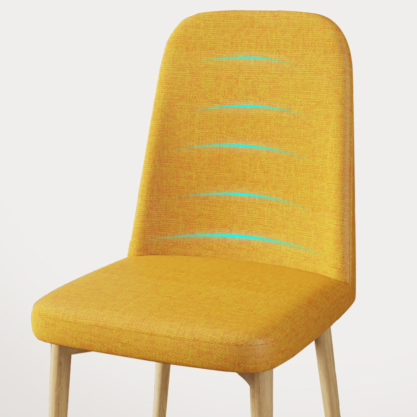 Scandinavian Home Parsons Chair Upholstered Solid Back Metal Dining Room Chair Clearhalo ' kitchen&dining_furn' 'Dining Chairs' 'Dining Tables & Seating' 'dining_chair' 'furn' 'furn_dining_chair' 'Furniture' 'furniture_dining_chair' 'Kitchen & Dining Furniture' 'kitchen' 3780227