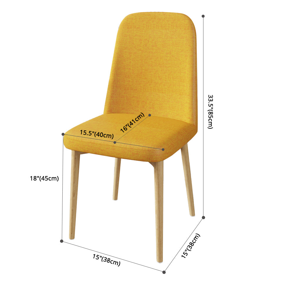 Scandinavian Home Parsons Chair Upholstered Solid Back Metal Dining Room Chair Clearhalo ' kitchen&dining_furn' 'Dining Chairs' 'Dining Tables & Seating' 'dining_chair' 'furn' 'furn_dining_chair' 'Furniture' 'furniture_dining_chair' 'Kitchen & Dining Furniture' 'kitchen' 3780232
