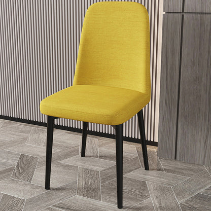 Scandinavian Home Parsons Chair Upholstered Solid Back Metal Dining Room Chair Ginger 1 Piece Black Clearhalo ' kitchen&dining_furn' 'Dining Chairs' 'Dining Tables & Seating' 'dining_chair' 'furn' 'furn_dining_chair' 'Furniture' 'furniture_dining_chair' 'Kitchen & Dining Furniture' 'kitchen' 3780244