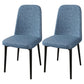 Scandinavian Home Parsons Chair Upholstered Solid Back Metal Dining Room Chair Gray-Blue 2 Piece Set Black Clearhalo ' kitchen&dining_furn' 'Dining Chairs' 'Dining Tables & Seating' 'dining_chair' 'furn' 'furn_dining_chair' 'Furniture' 'furniture_dining_chair' 'Kitchen & Dining Furniture' 'kitchen' 3780248