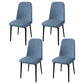 Scandinavian Home Parsons Chair Upholstered Solid Back Metal Dining Room Chair Gray-Blue 4 Piece Set Black Clearhalo ' kitchen&dining_furn' 'Dining Chairs' 'Dining Tables & Seating' 'dining_chair' 'furn' 'furn_dining_chair' 'Furniture' 'furniture_dining_chair' 'Kitchen & Dining Furniture' 'kitchen' 3780249