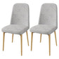 Scandinavian Home Parsons Chair Upholstered Solid Back Metal Dining Room Chair Grey 2 Piece Set Natural Wood Clearhalo ' kitchen&dining_furn' 'Dining Chairs' 'Dining Tables & Seating' 'dining_chair' 'furn' 'furn_dining_chair' 'Furniture' 'furniture_dining_chair' 'Kitchen & Dining Furniture' 'kitchen' 3780254
